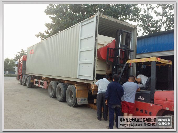 出口馬來西亞干粉砂漿成套設備裝車發貨